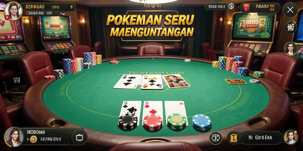 Screenshot gameplay menampilkan suasana seru dari permainan Poker 55RP.