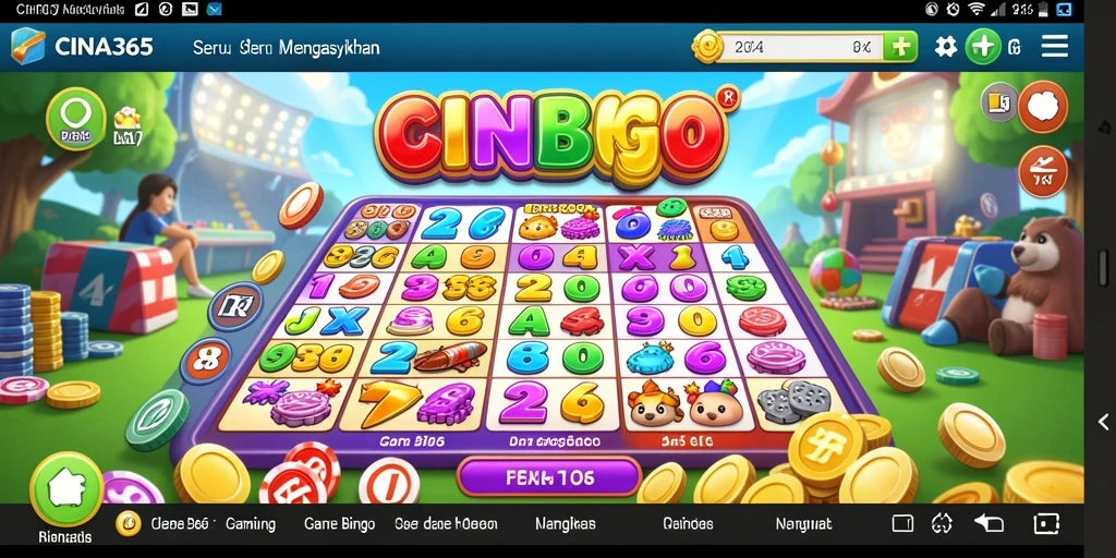 Tampilan gameplay CINA365 yang menarik dan penuh warna.