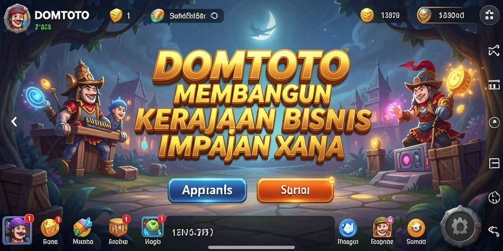 Screenshot utama DOMTOTO menampilkan intensitas gameplay Tycoon.