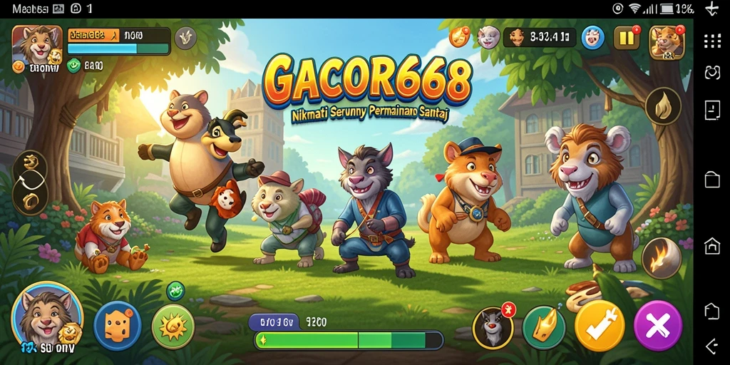 Screenshot gameplay GACOR668 yang menyenangkan dan ceria.