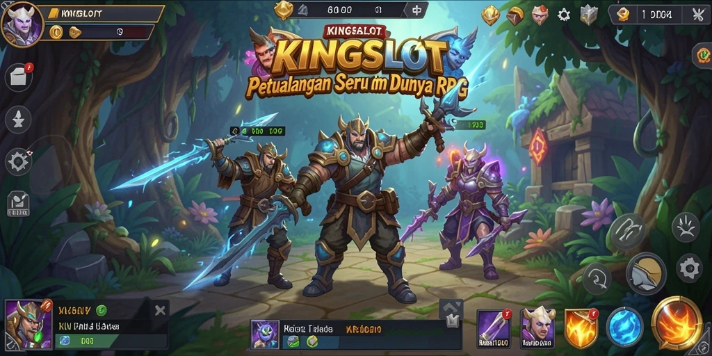 Tampilan seru gameplay KINGSLOT dalam dunia RPG yang penuh petualangan.