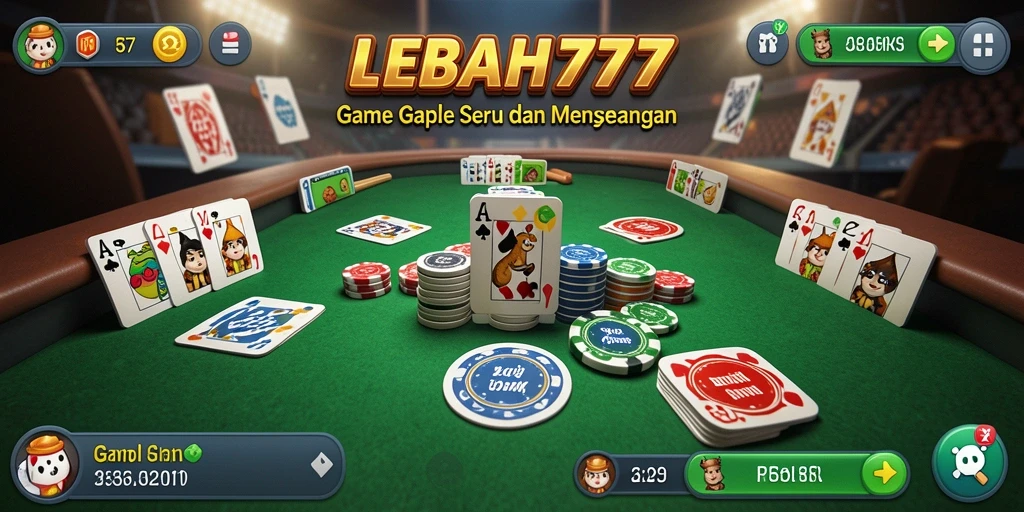 Gameplay seru Gaple dalam LEBAH777 dengan teman-teman.