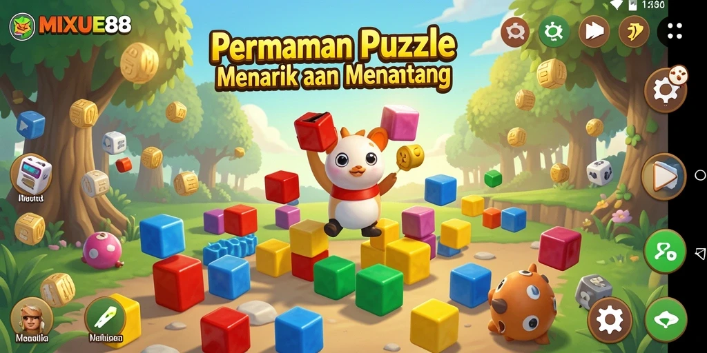 Screenshot gameplay MIXUE88 menampilkan momen seru saat menyelesaikan teka-teki.