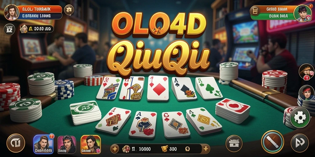 Screenshot game OLLO4D menampilkan aksi seru permainan QiuQiu.
