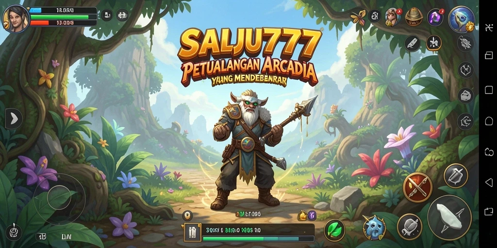 Tampilan gameplay SALJU777 yang penuh warna dan menantang.